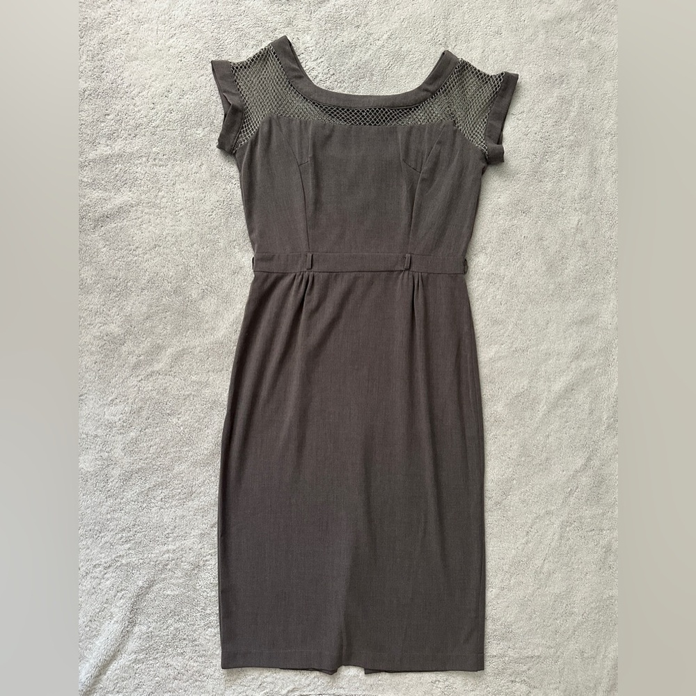 Bettie Page Size XL Grey Wiggle Dress